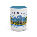 Kenya Coffee Mug | Travel Souvenir Accent Mug | Place Gift Ceramic Cup 11oz 15oz