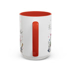 Thank You Teacher Coffee Mug | For Helping Me Grow Appreciation Gift | Accent Color Ceramic 11oz 15oz