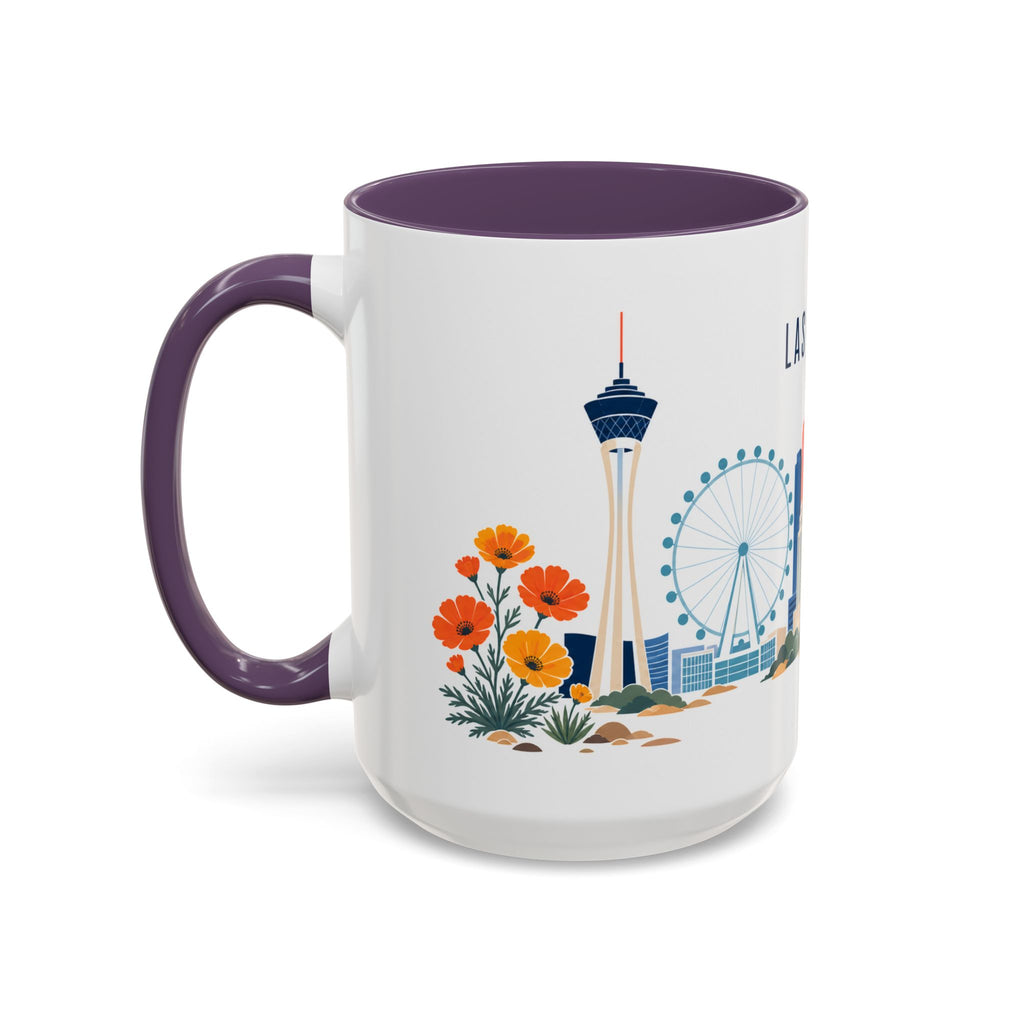 Las Vegas Coffee Mug | United States Travel Souvenir | Porcelain Decal City Gift | 11oz 15oz Accent Mug