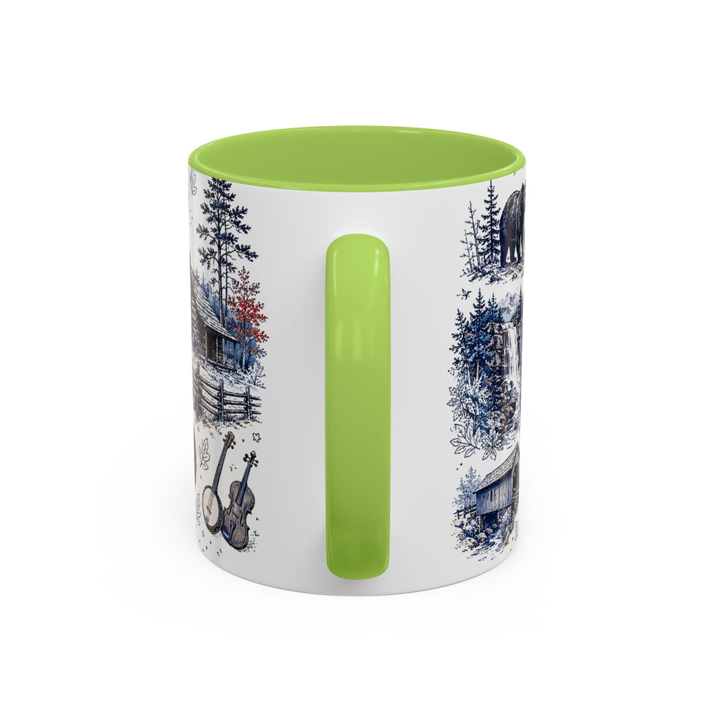 Great Smoky Mountains Coffee Mug | National Park Hiking Gift | Accent Color Ceramic 11oz 15oz