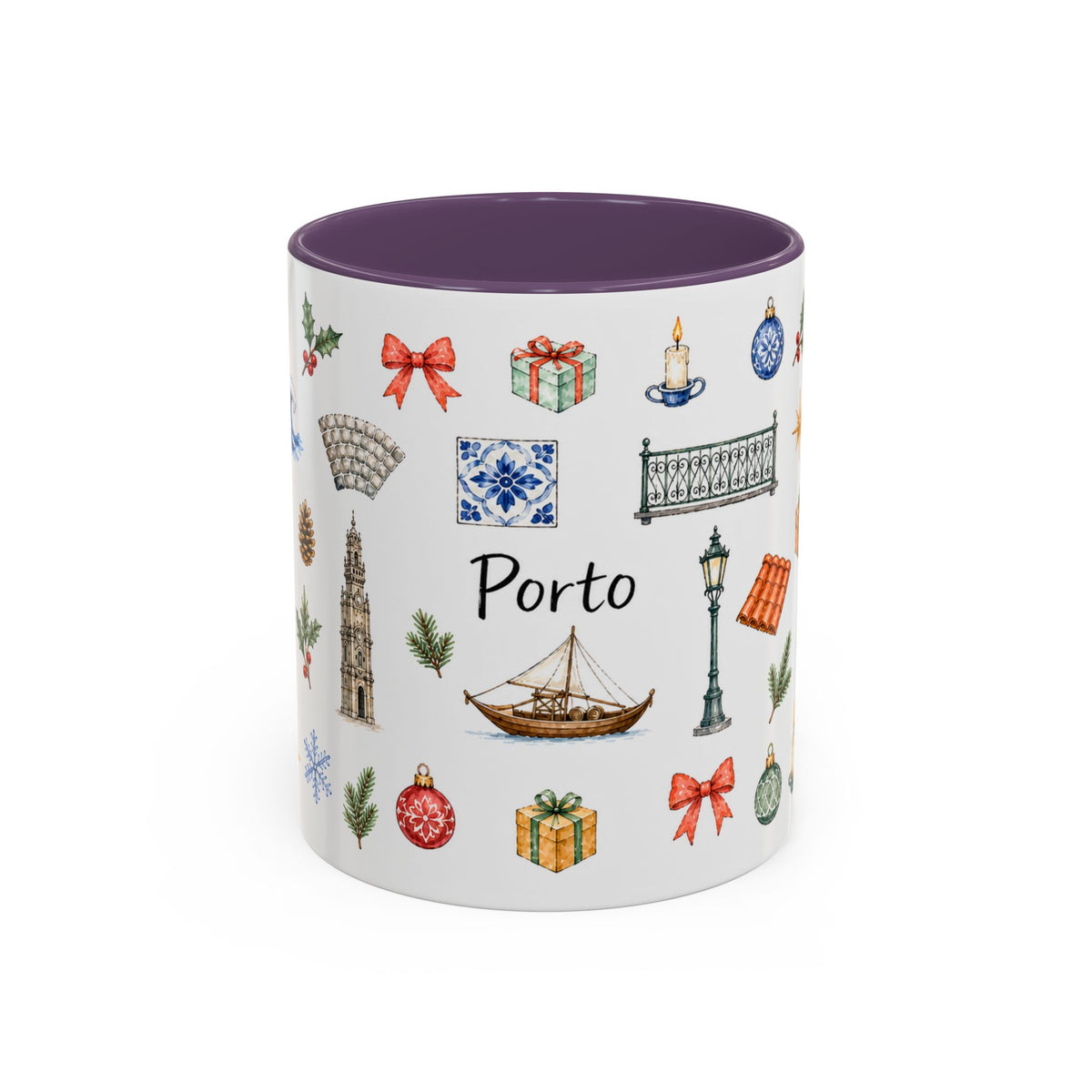 Porto Christmas Mug | Watercolor City Souvenir, Travel Gift (11oz/15oz)