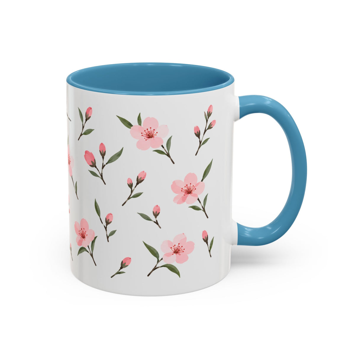 Delaware Peach Blossom Mug, State Flower Floral Coffee Cup, 11oz Botanical Gift