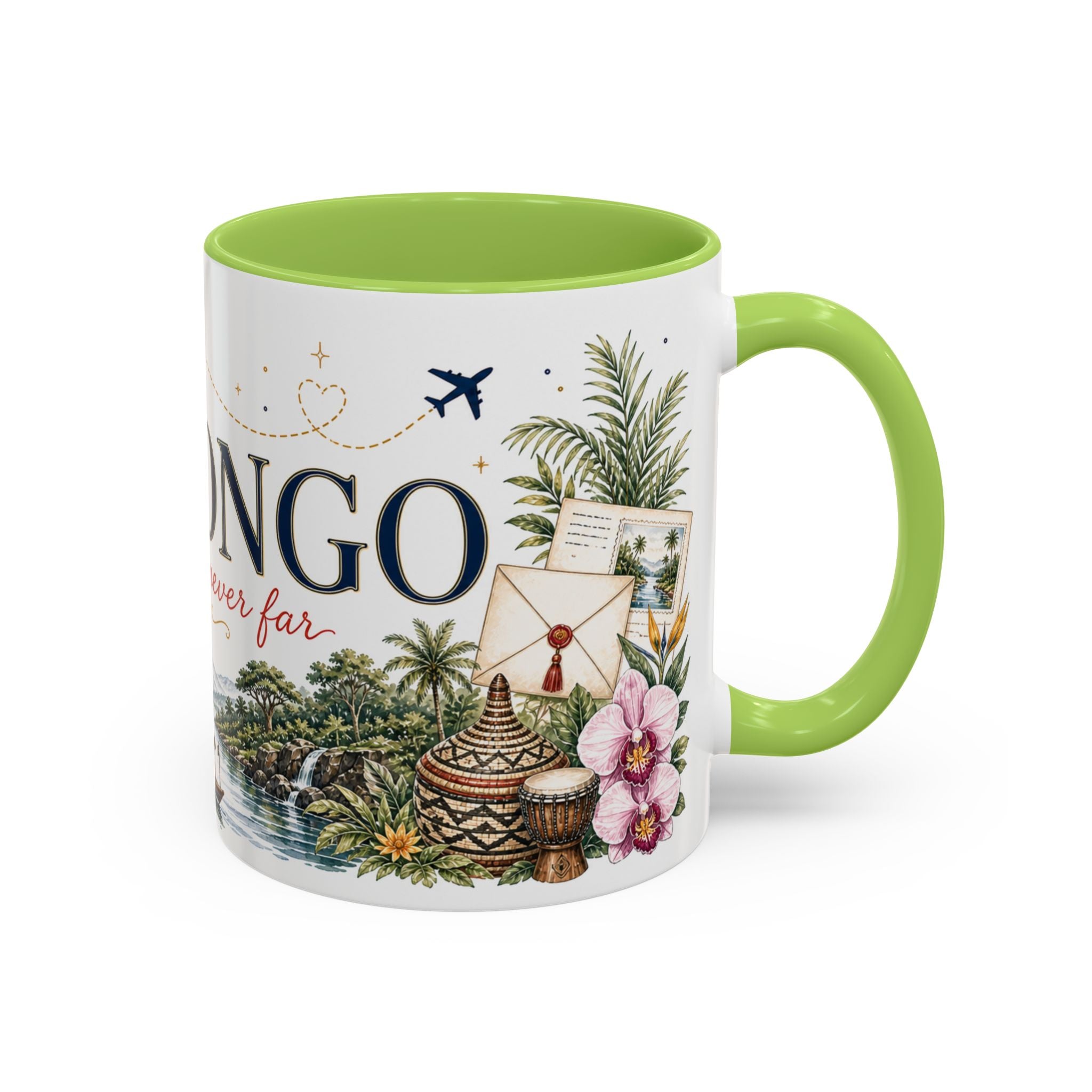 DR Congo Home Country Mug | Moving Away Gift | Long Distance Friendship | 11 oz 15 oz Accent Mug