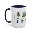 Edinburgh Coffee Mug | Postage Stamp Collage Mug | Travel Souvenir Accent Cup 11oz 15oz