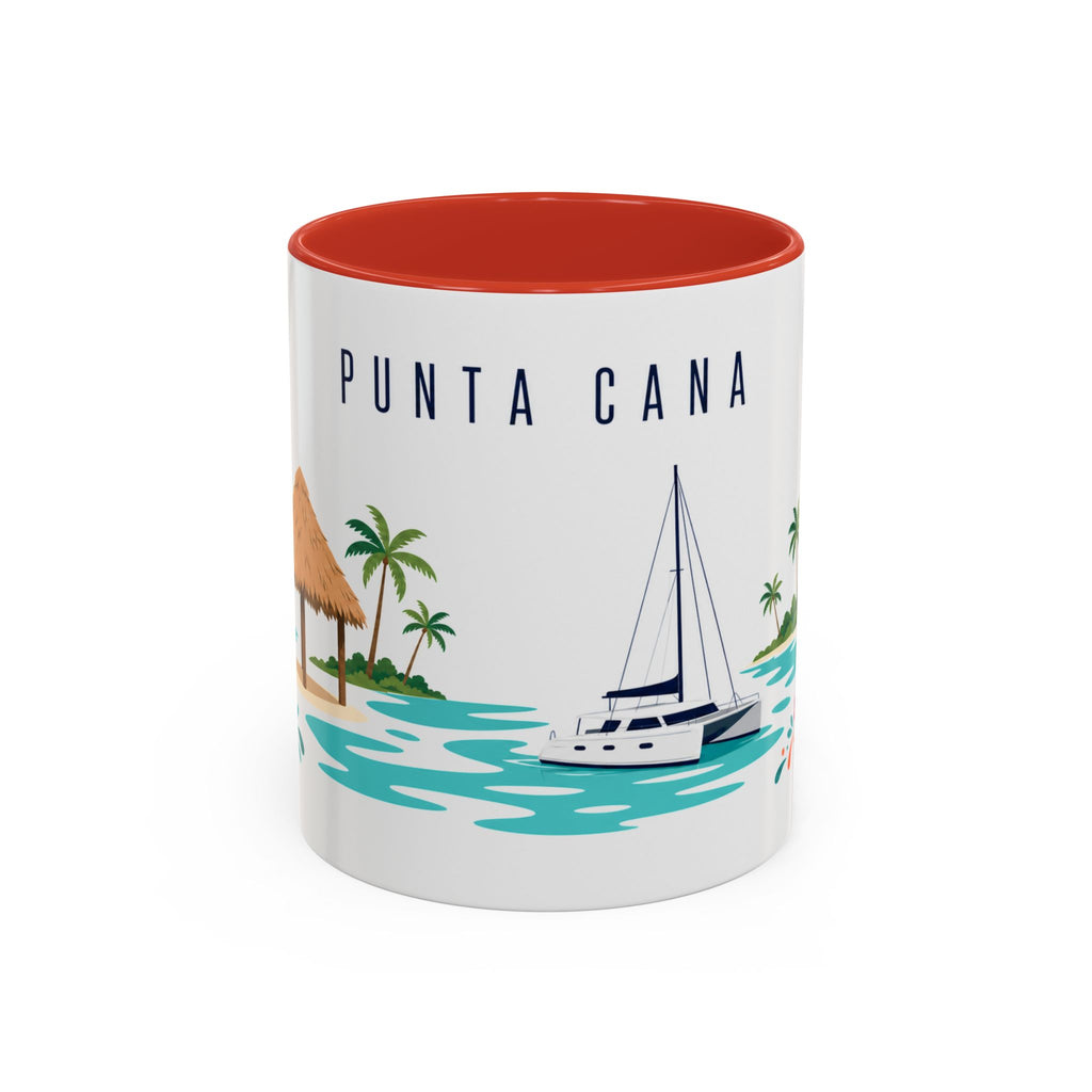 Punta Cana Coffee Mug | Dominican Republic Travel Souvenir | Porcelain Decal City Gift | 11oz 15oz Accent Mug