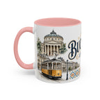 Bucharest Coffee Mug | Romania Travel Souvenir | Vintage Illustrated City Gift | 11 oz 15 oz Accent Mug