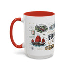 Hong Kong Coffee Mug | Asia Souvenir Travel Gift | Accent Color Ceramic 11oz 15oz