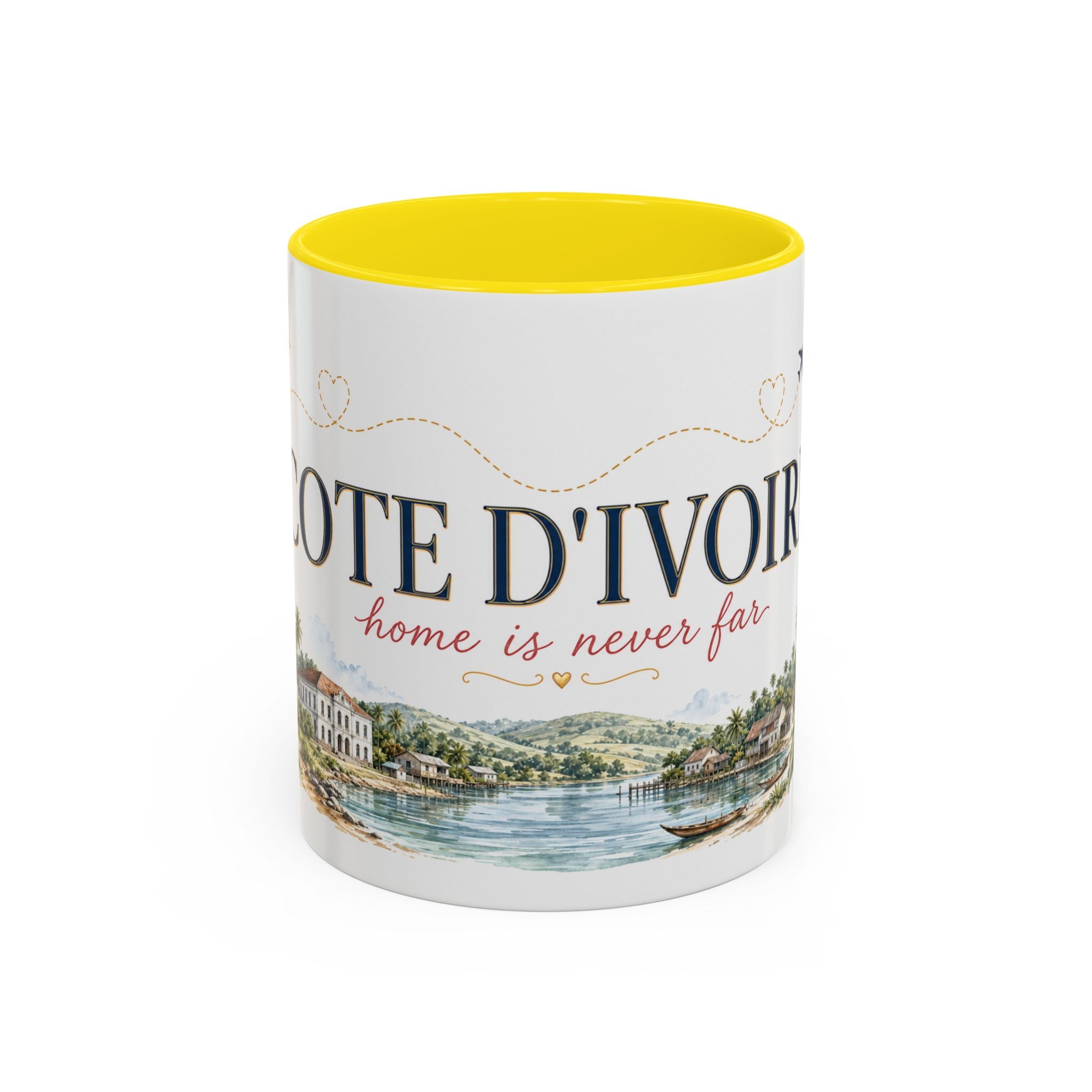Cote d'Ivoire Home Country Mug | Moving Away Gift | Long Distance Friendship | 11 oz 15 oz Accent Mug