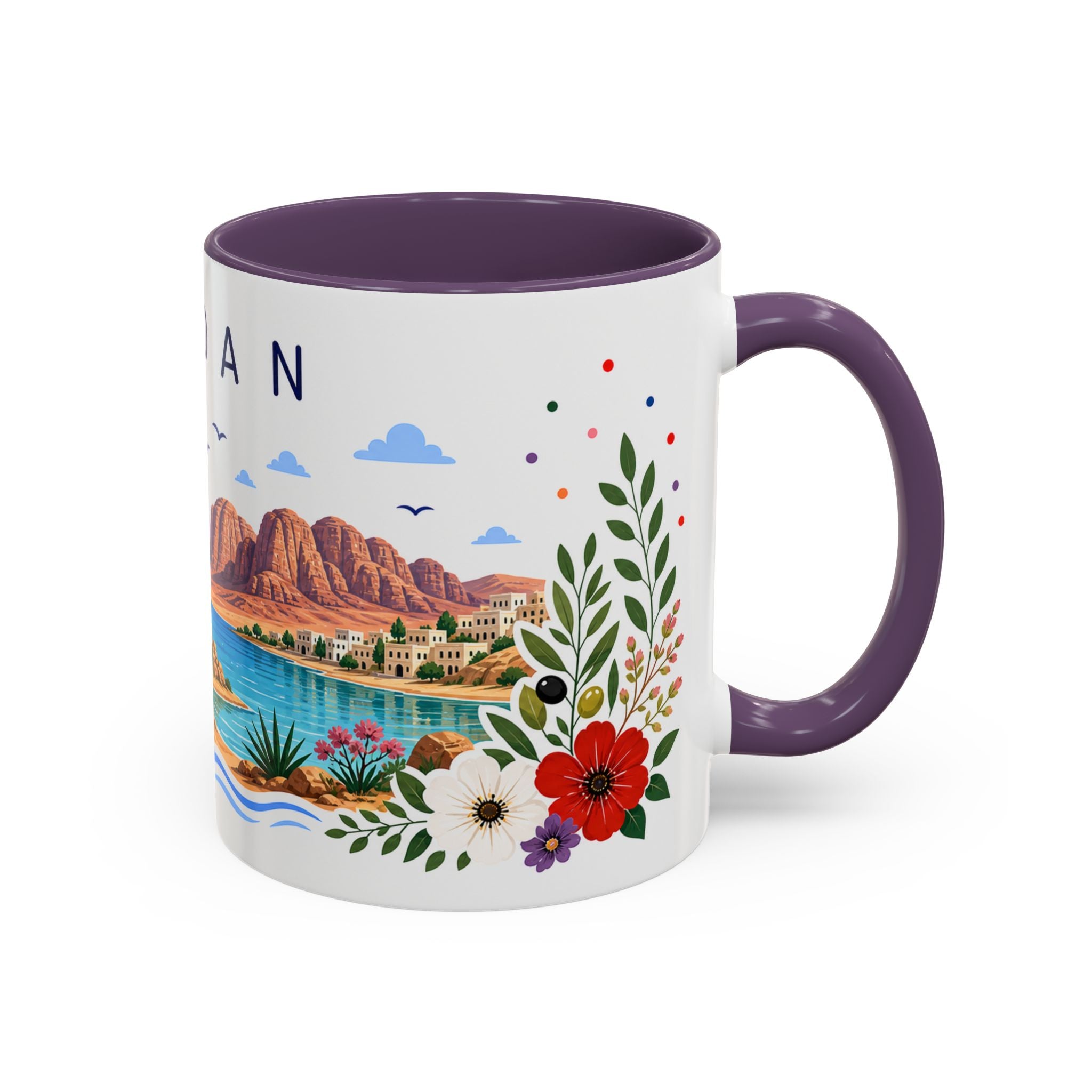 Jordan Coffee Mug | Travel Souvenir Accent Mug | Place Gift Ceramic Cup 11oz 15oz