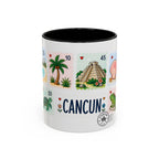 Cancun Coffee Mug | Postage Stamp Collage Mug | Travel Souvenir Accent Cup 11oz 15oz