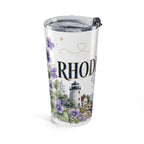 Rhode Island State Flower 20oz Tumbler | Violet Botanical State Flower Gift | Insulated Stainless Steel Travel Cup