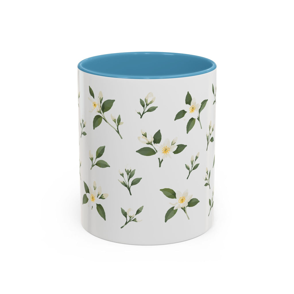 Florida Orange blossom Mug, State Flower Floral Coffee Cup, 11oz Botanical Gift