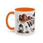 Wadi Rum Coffee Mug | Travel Destination Souvenir Gift | Accent Color Ceramic 11oz 15oz