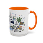 Kinshasa Coffee Mug | DR Congo Souvenir Travel Gift | Accent Color Ceramic 11oz 15oz