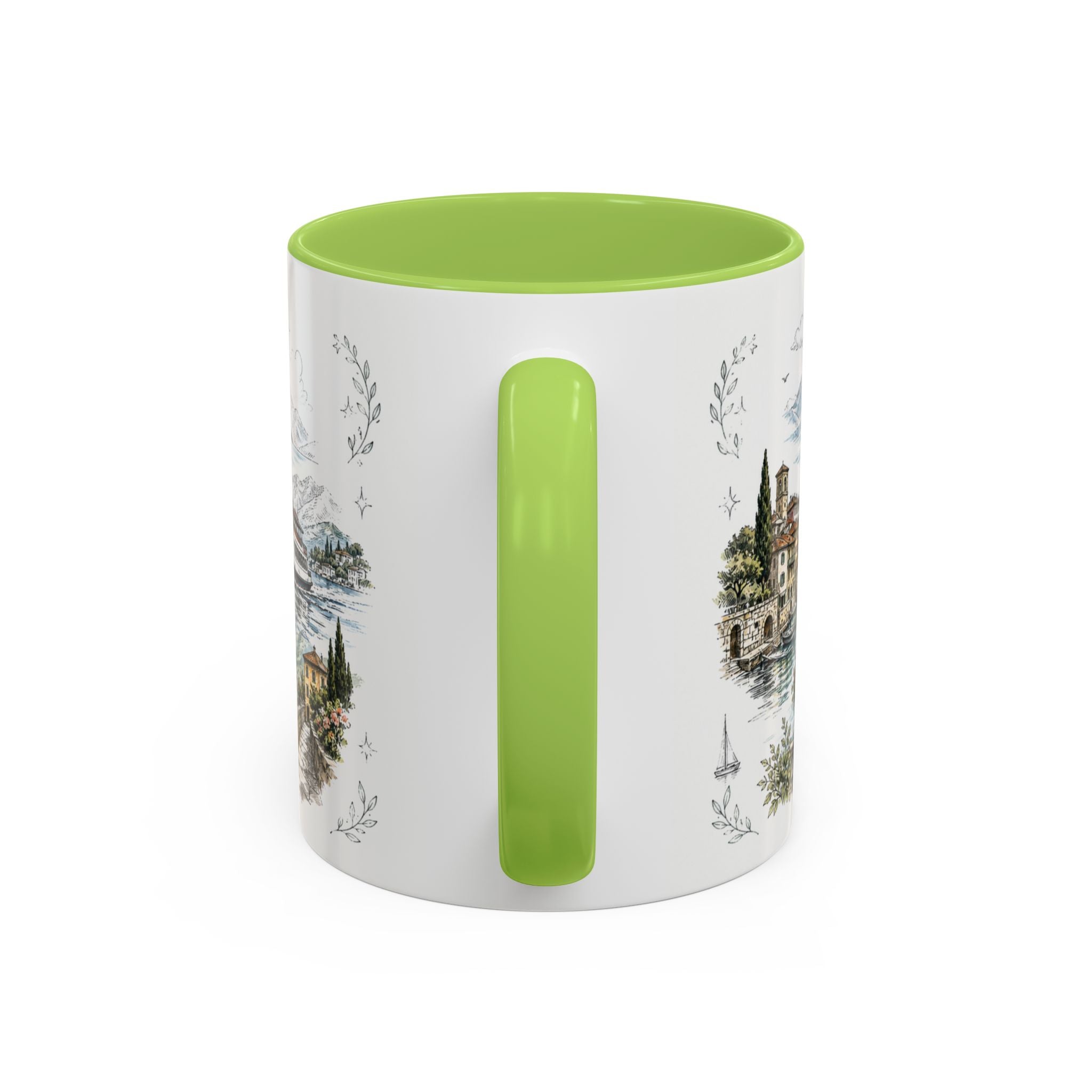 Lake Como Mug, Italy Travel Souvenir, Bucket List Gift, Accent Ceramic Coffee Mug 11oz 15oz