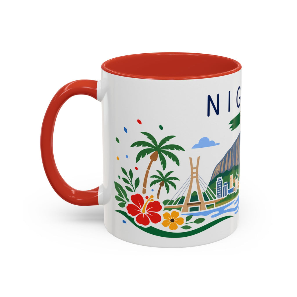 Nigeria Coffee Mug | Travel Souvenir Accent Mug | Country Gift Ceramic Cup 11oz 15oz