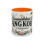 Angkor Coffee Mug | Travel Destination Souvenir Gift | Accent Color Ceramic 11oz 15oz