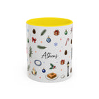 Athens Christmas Mug | Watercolor City Souvenir, Travel Gift (11oz/15oz)