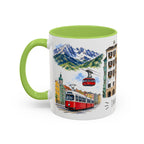 Innsbruck Illustrated Travel Mug | City Souvenir Accent Coffee Mug | 11oz 15oz Ceramic Cup