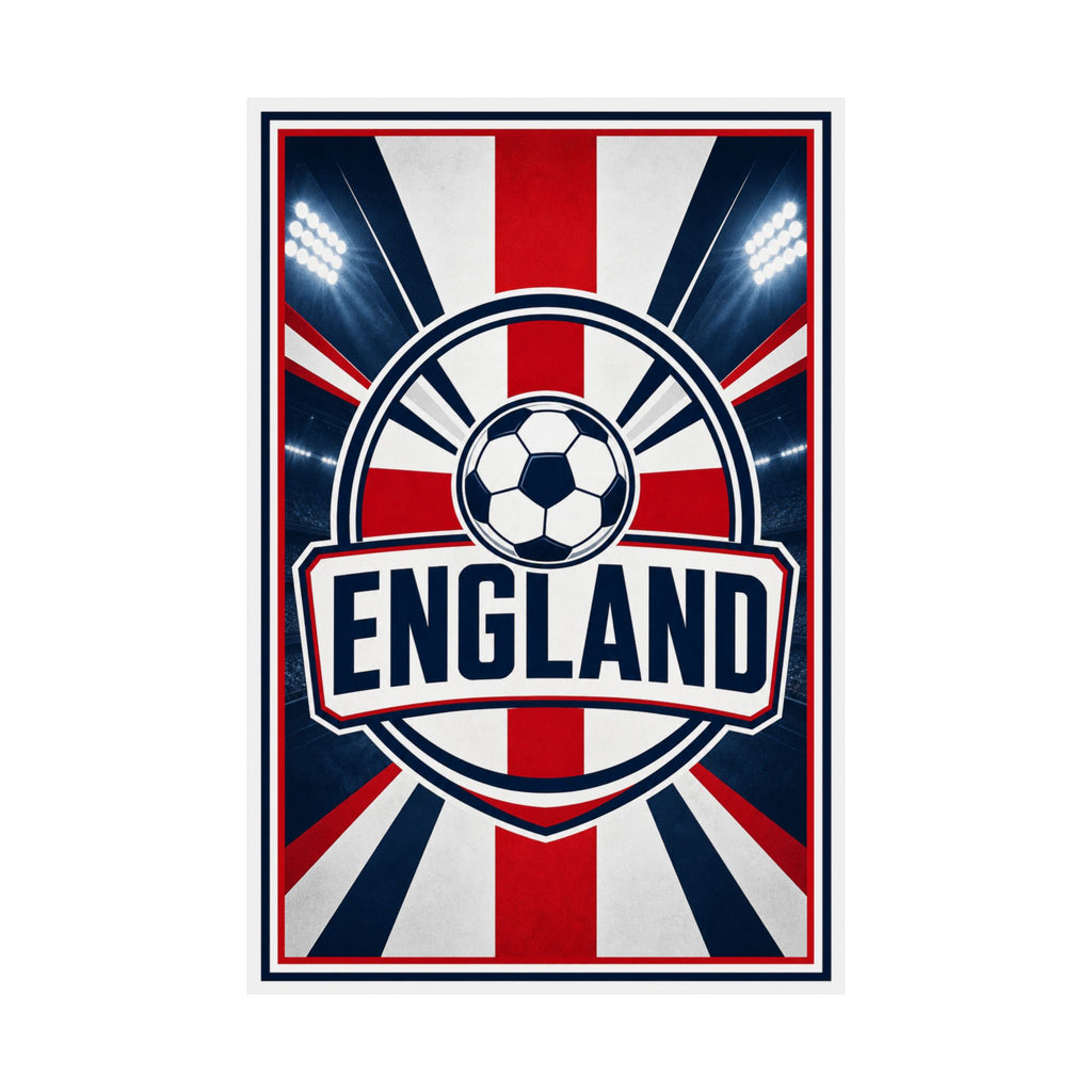 England Soccer Fan Art Poster | Matte Vertical Poster | World Cup 2026 Wall Decor