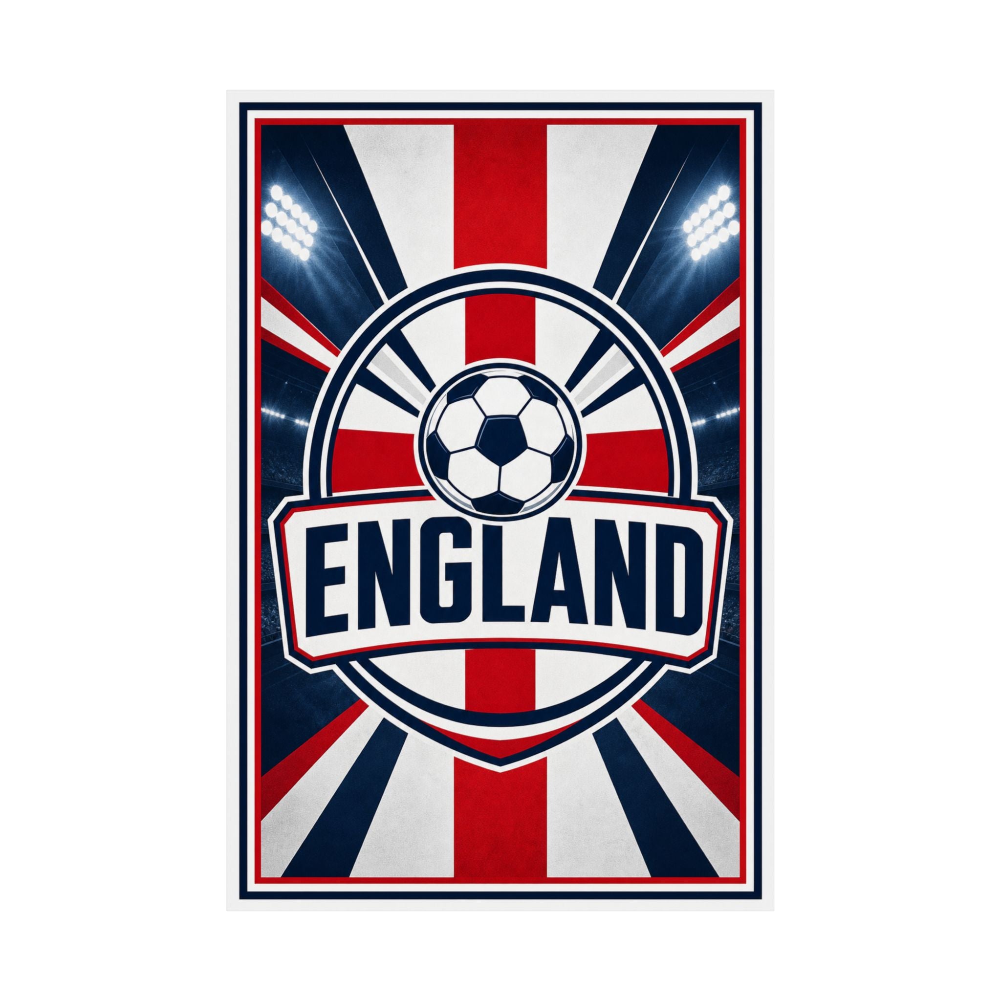 England Soccer Fan Art Poster | Matte Vertical Poster | World Cup 2026 Wall Decor