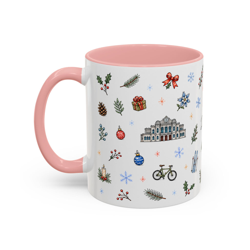 Denver Christmas Mug | Watercolor City Souvenir, Holiday Travel Gift (11oz/15oz)