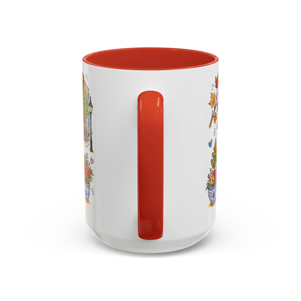 Boston Illustrated Travel Mug | City Souvenir Accent Coffee Mug | 11oz 15oz Ceramic Cup