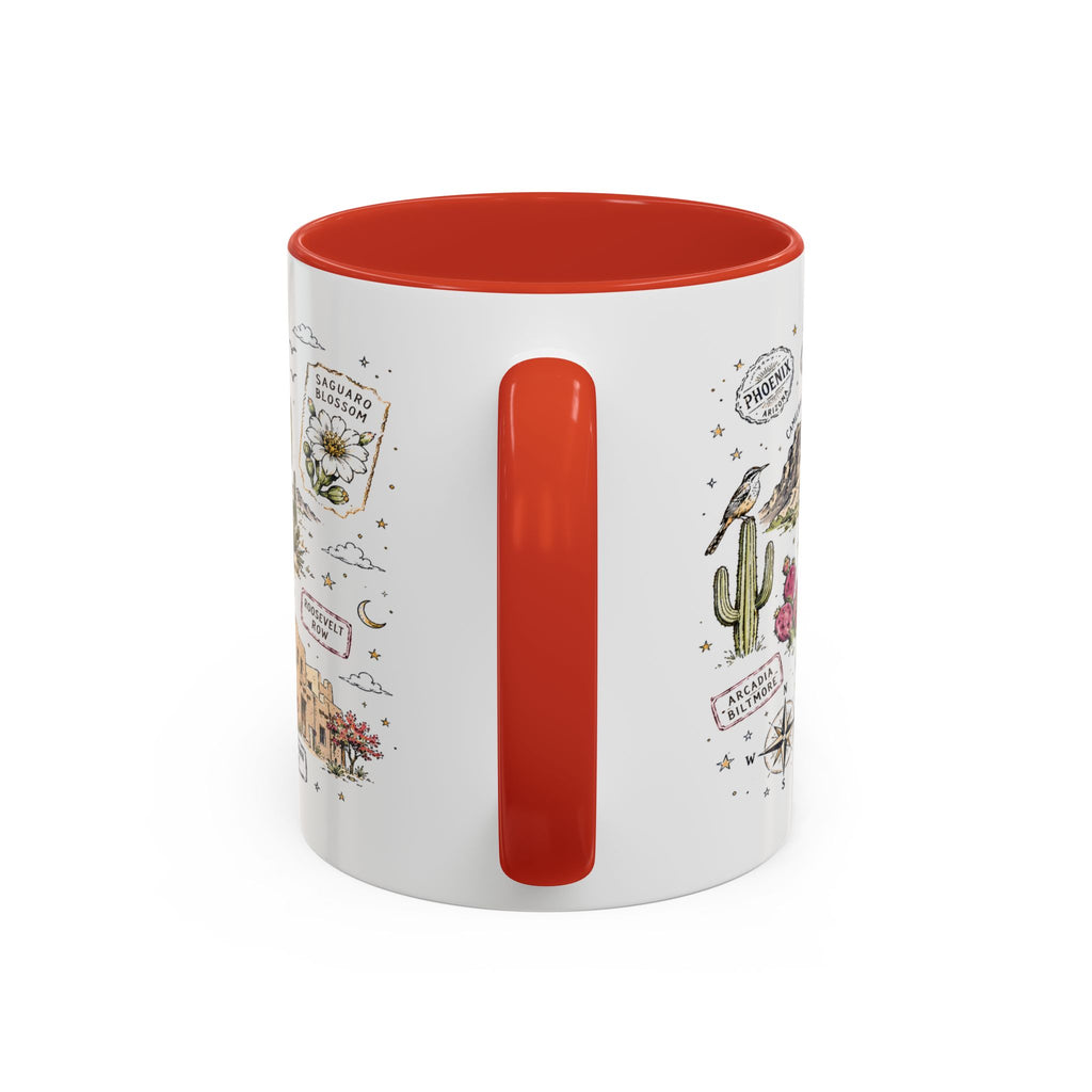 Phoenix Coffee Mug | Arizona Souvenir City Gift | Accent Color Ceramic 11oz 15oz