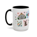 Mexico City Coffee Mug | Postage Stamp Collage Mug | Travel Souvenir Accent Cup 11oz 15oz