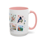 Taipei Coffee Mug | Postage Stamp Collage Mug | Travel Souvenir Accent Cup 11oz 15oz