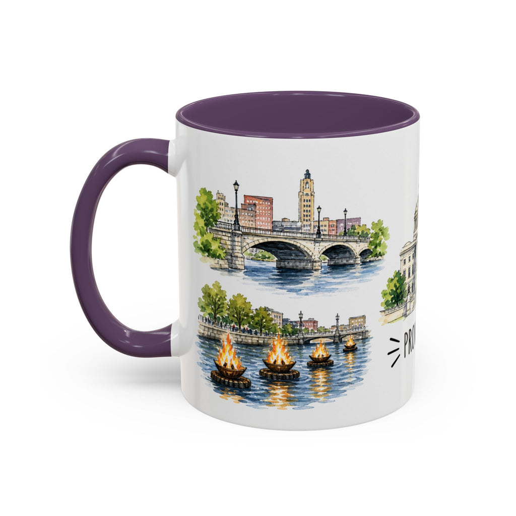 Providence Illustrated Travel Mug | City Souvenir Accent Coffee Mug | 11oz 15oz Ceramic Cup