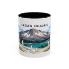 Lassen Volcanic National Park Coffee Mug | Solid Color Block Park Souvenir | 11oz 15oz Accent Mug