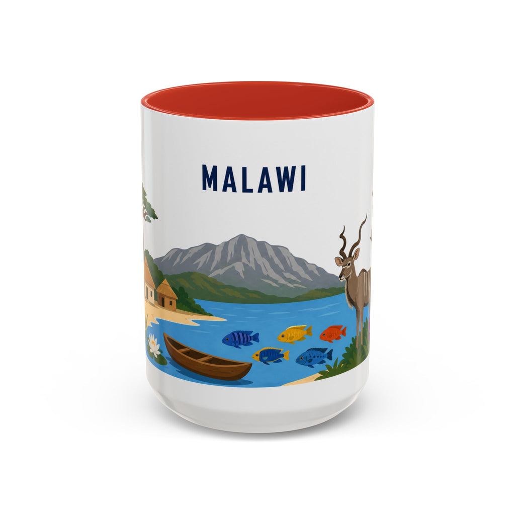Malawi Coffee Mug | Travel Souvenir Accent Mug | Country Gift Ceramic Cup 11oz 15oz