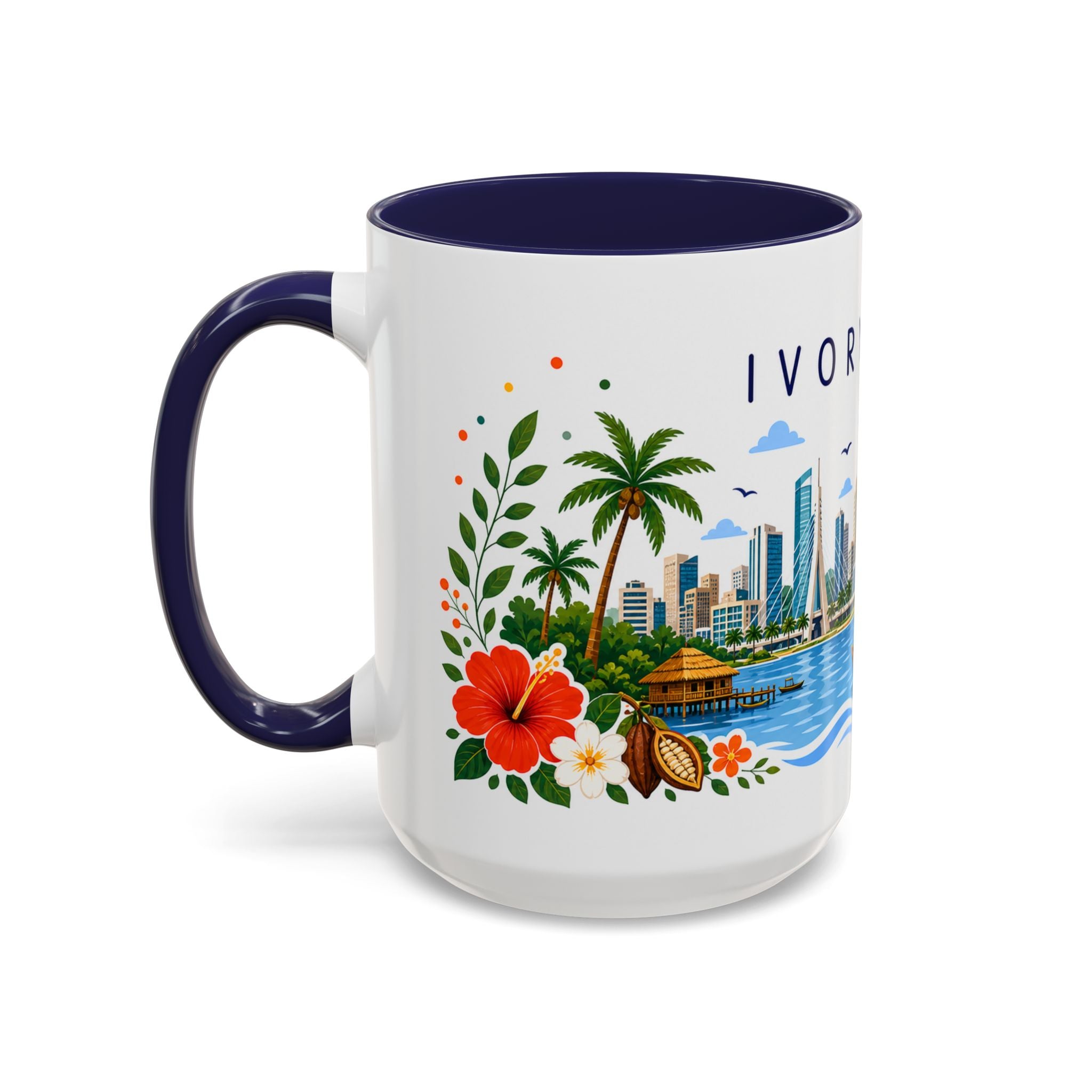 Ivory Coast Coffee Mug | Travel Souvenir Accent Mug | Place Gift Ceramic Cup 11oz 15oz