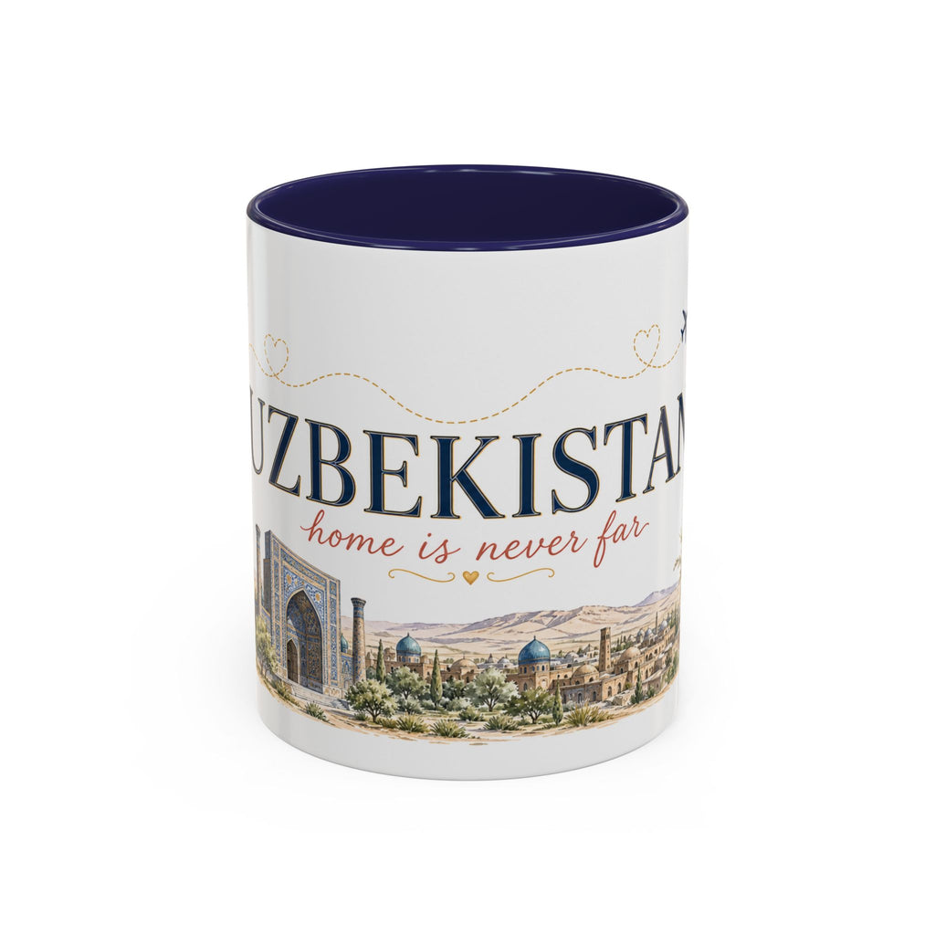 Uzbekistan Home Country Mug | Moving Away Gift | Long Distance Friendship | 11 oz 15 oz Accent Mug