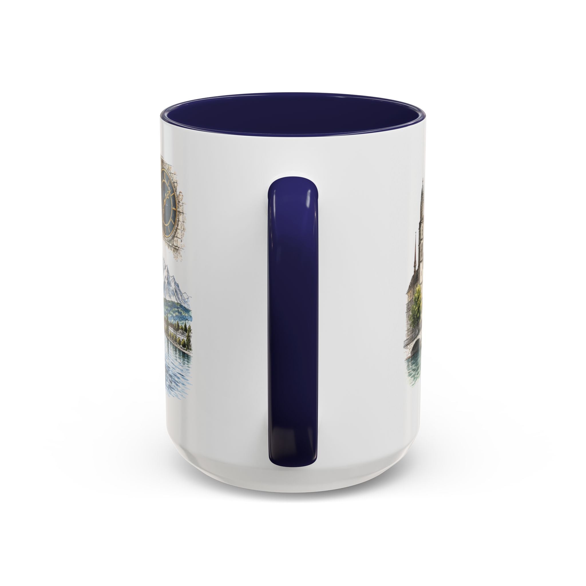 Zurich Coffee Mug | Switzerland Travel Souvenir | Vintage Illustrated City Gift | 11 oz 15 oz Accent Mug