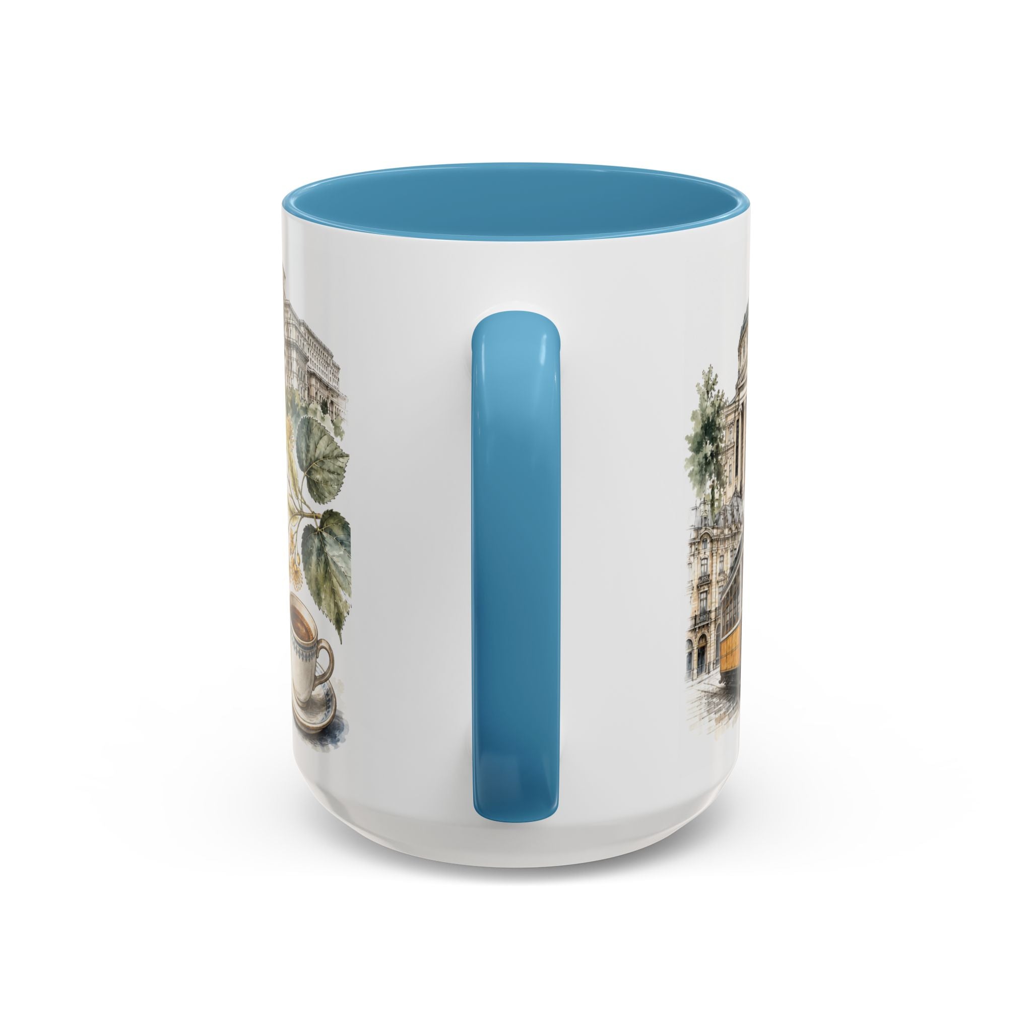 Bucharest Coffee Mug | Romania Travel Souvenir | Vintage Illustrated City Gift | 11 oz 15 oz Accent Mug