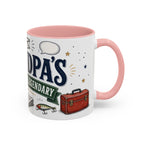 Grandpa's Jokes Are Legendary Coffee Mug | Funny Gift From Grandkids | Accent Ceramic 11oz 15oz