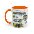 Bordeaux Illustrated Travel Mug | City Souvenir Accent Coffee Mug | 11oz 15oz Ceramic Cup
