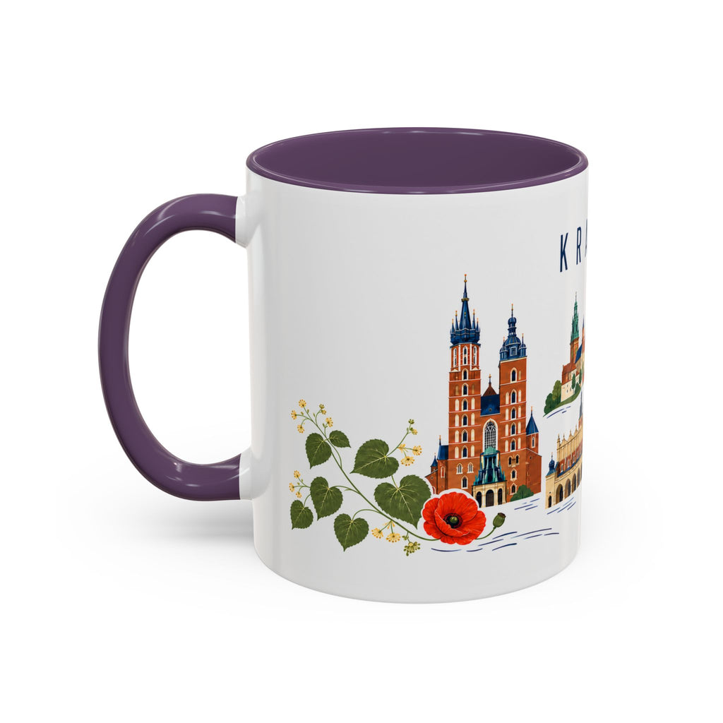 Kraków Coffee Mug | Poland Travel Souvenir | Porcelain Decal City Gift | 11oz 15oz Accent Mug