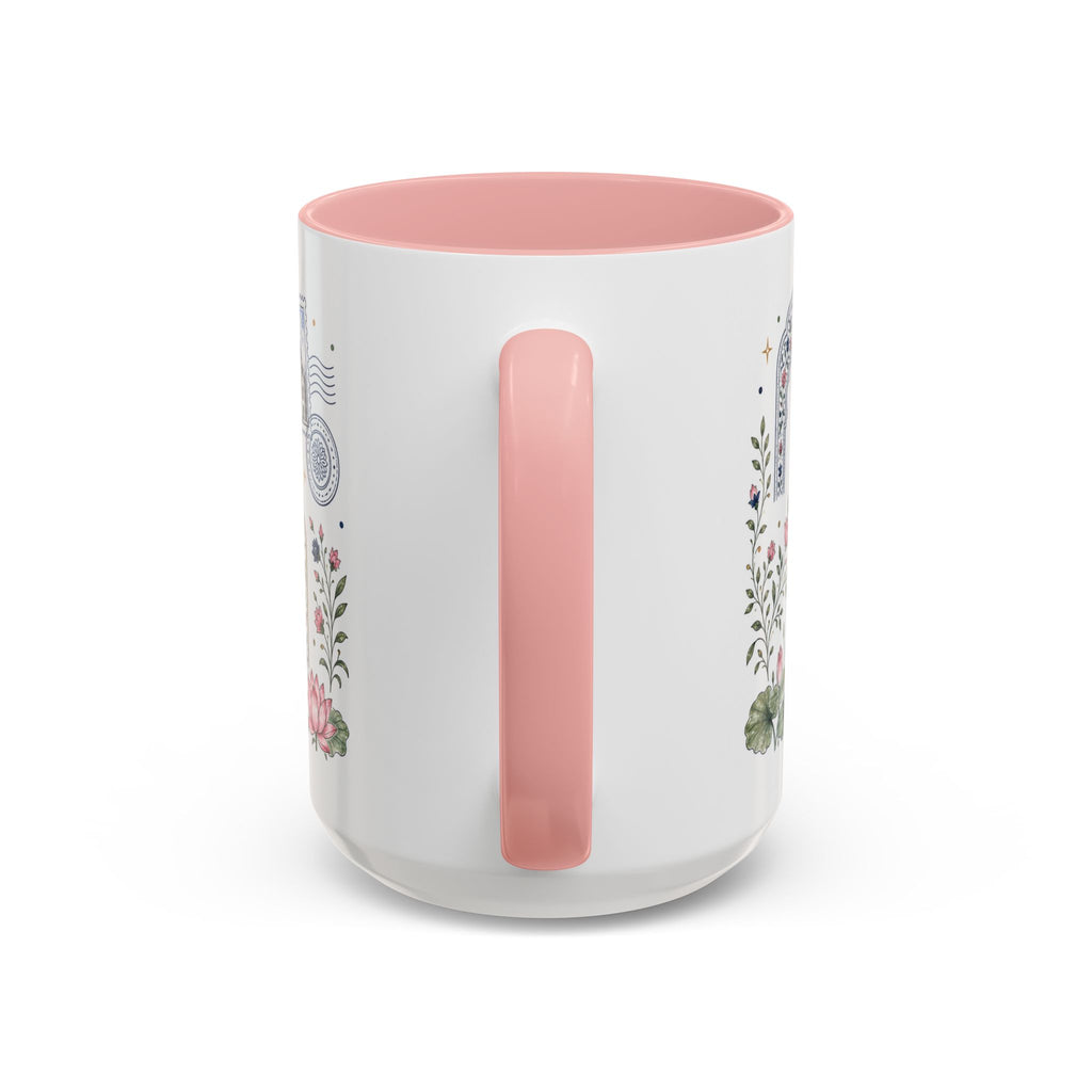 Taj Mahal Coffee Mug | Travel Destination Souvenir Gift | Accent Color Ceramic 11oz 15oz