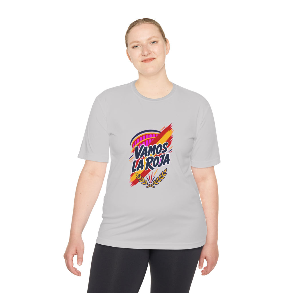 Spain Soccer T Shirt, Vamos La Roja Tee, World Football Fan Shirt, Moisture Wicking Sport Tee