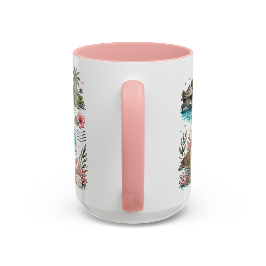 Maldives Coffee Mug | Travel Destination Souvenir Gift | Accent Color Ceramic 11oz 15oz