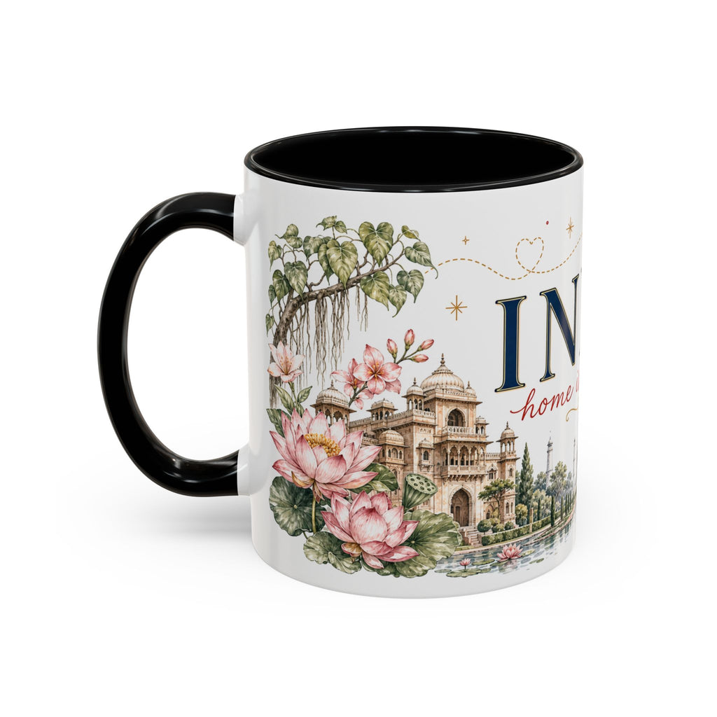 India Home Country Mug | Moving Away Gift | Long Distance Friendship | 11 oz 15 oz Accent Mug
