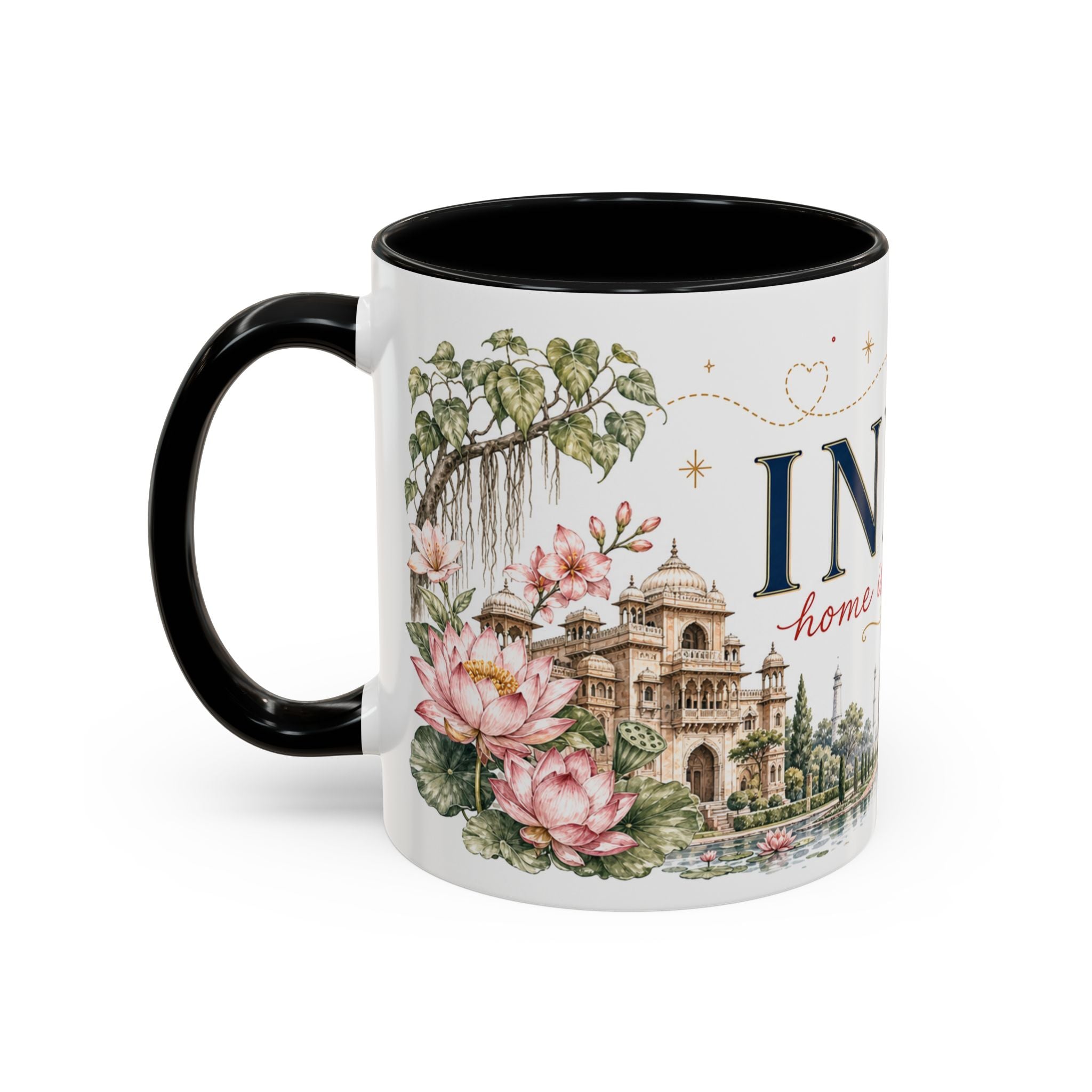 India Home Country Mug | Moving Away Gift | Long Distance Friendship | 11 oz 15 oz Accent Mug