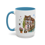 Colmar Illustrated Travel Mug | France Souvenir Accent Coffee Mug | 11oz 15oz Ceramic Cup