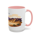 Death Valley National Park Coffee Mug | Solid Color Block Park Souvenir | 11oz 15oz Accent Mug