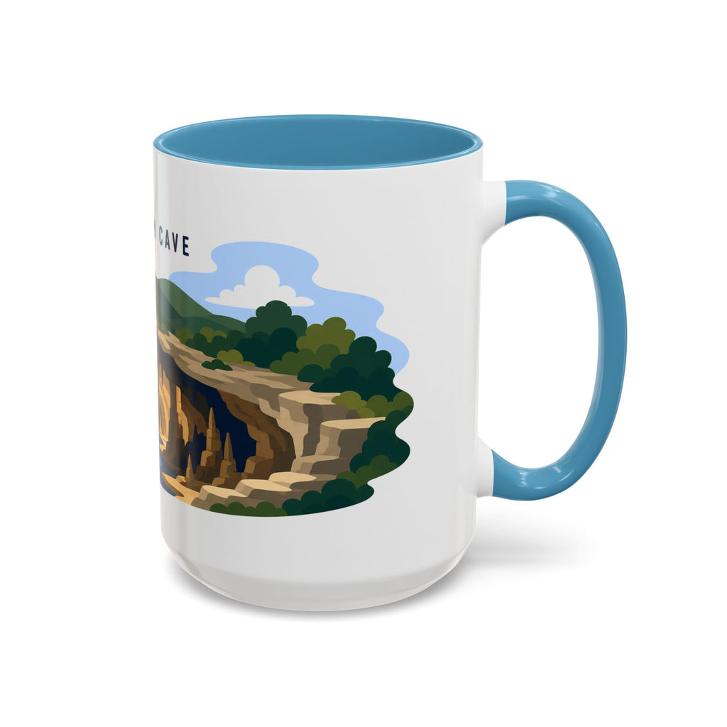 Mammoth Cave National Park Coffee Mug | Solid Color Block Park Souvenir | 11oz 15oz Accent Mug