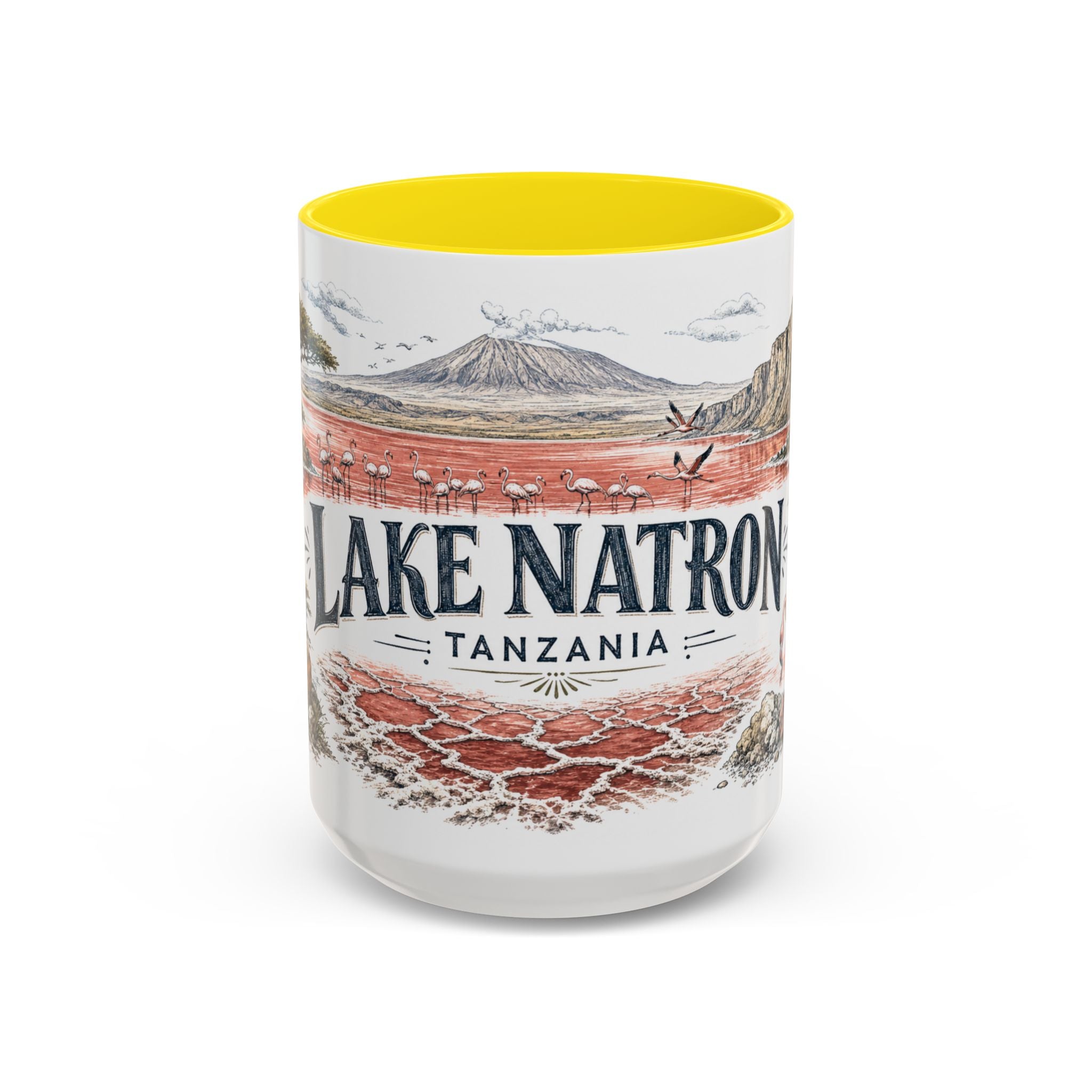 Lake Natron Mug, Tanzania Travel Souvenir, Bucket List Gift, Accent Ceramic Coffee Mug 11oz 15oz