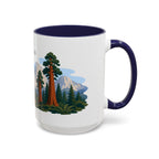 Sequoia National Park Coffee Mug | Solid Color Block Park Souvenir | 11oz 15oz Accent Mug